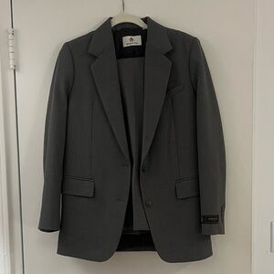 Babaton Gray Suit Set Jacket and Pants